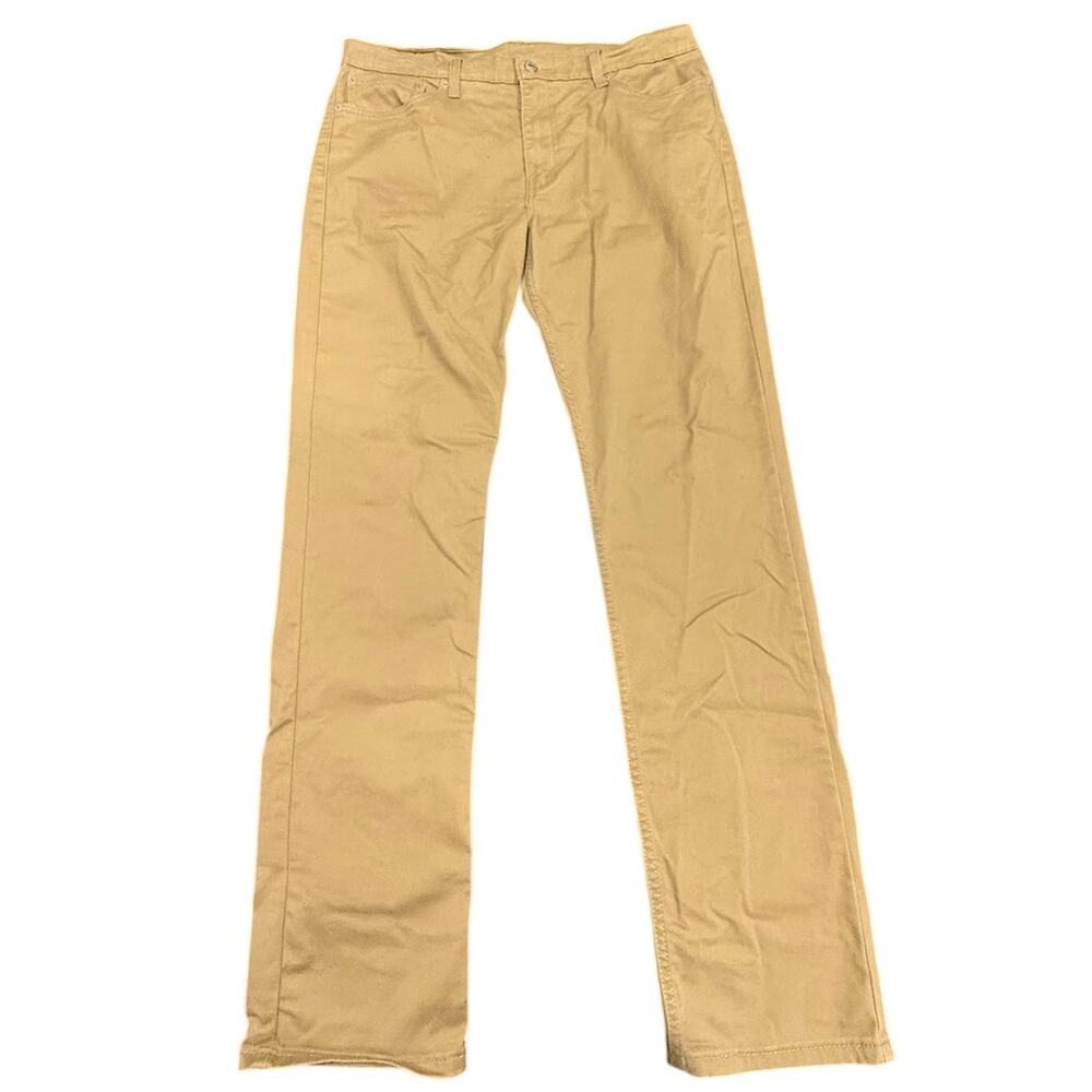 Levi's 511 Slim Fit Men's Chino Solid Pants Khaki Beige Size 36x34